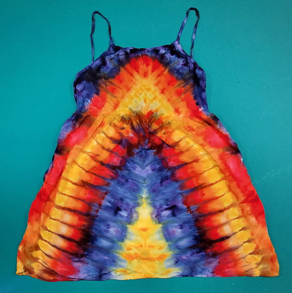 Women's Sundress Multicolor Rayon, size Large