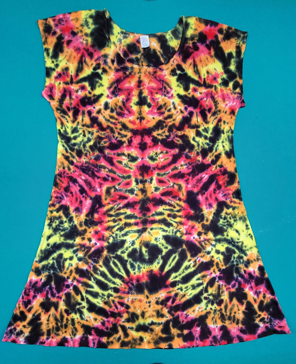 Women's Sundress Black Scrunch, Size Medium