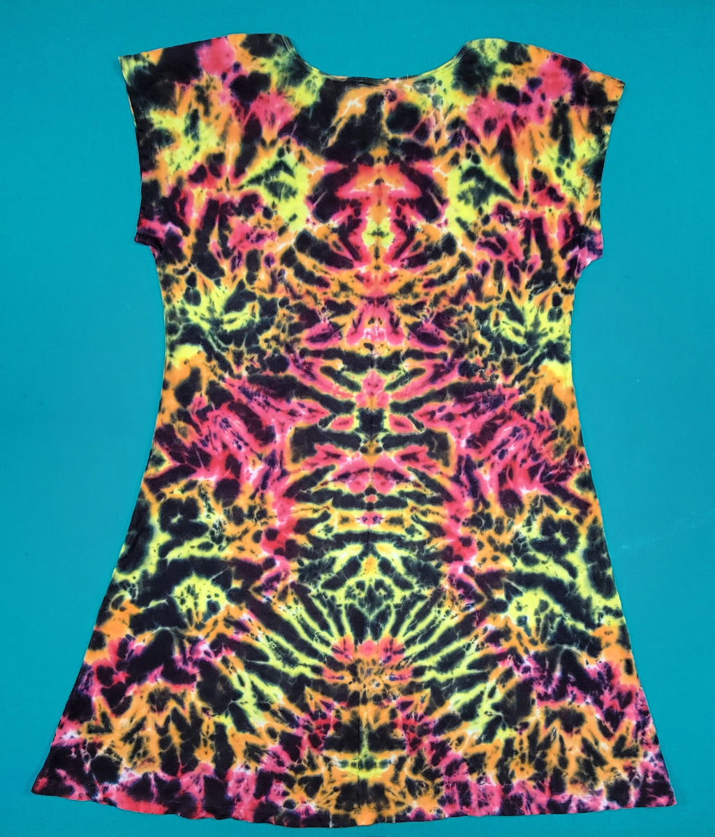Women's Sundress Black Scrunch, Size Medium