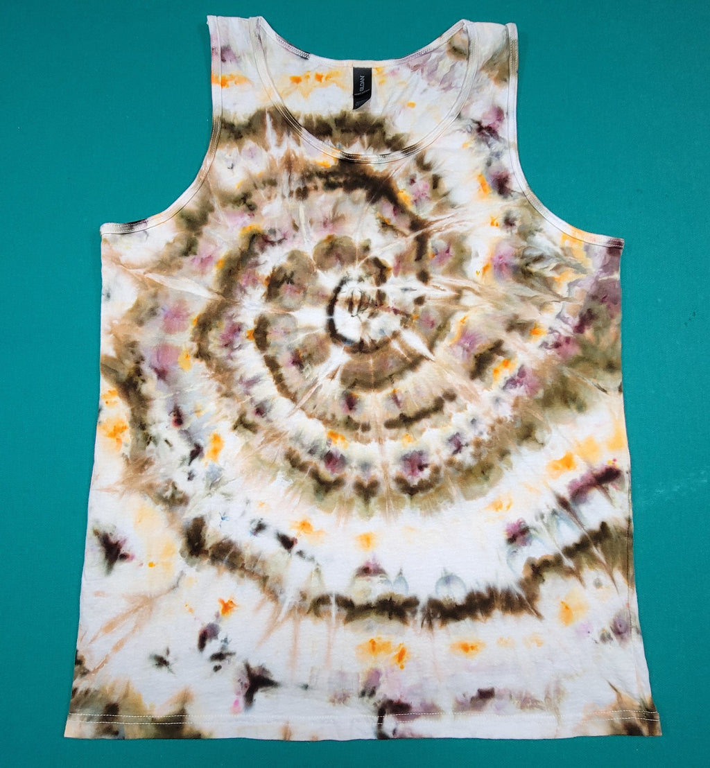 Tank Top Earth tone swirl, size Large