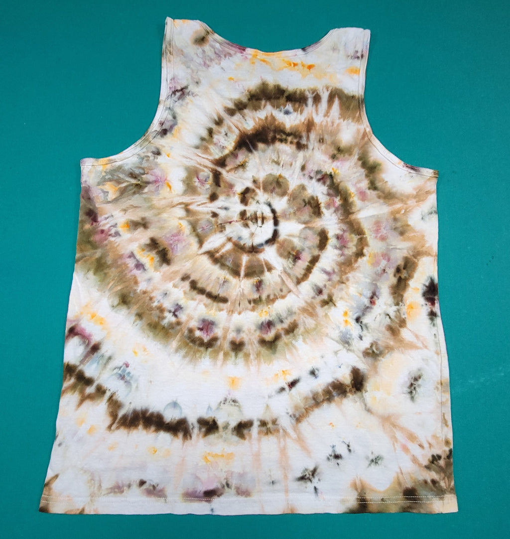 Tank Top Earth tone swirl, size Large