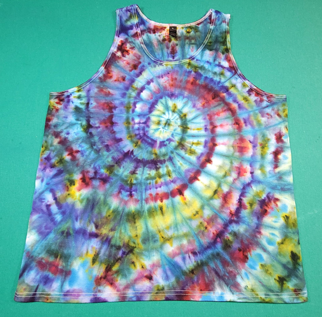 Tank Top Colorful Swirl, Size Large