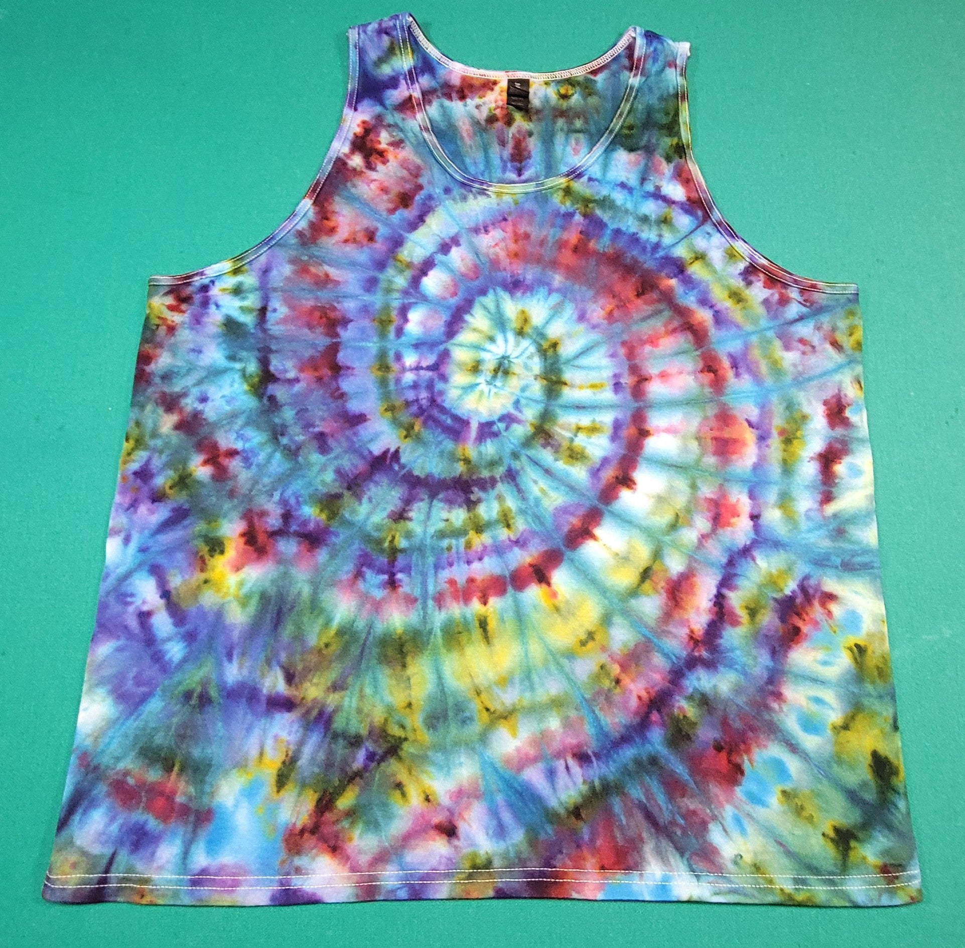Tank Top Colorful Swirl, Size Large