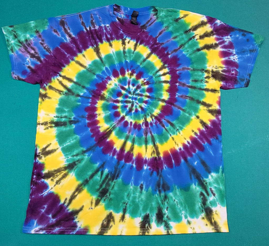 Colorful Swirl T-shirt with Black, size XL