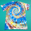 Colorful Blue Swirl T-shirt, size Small
