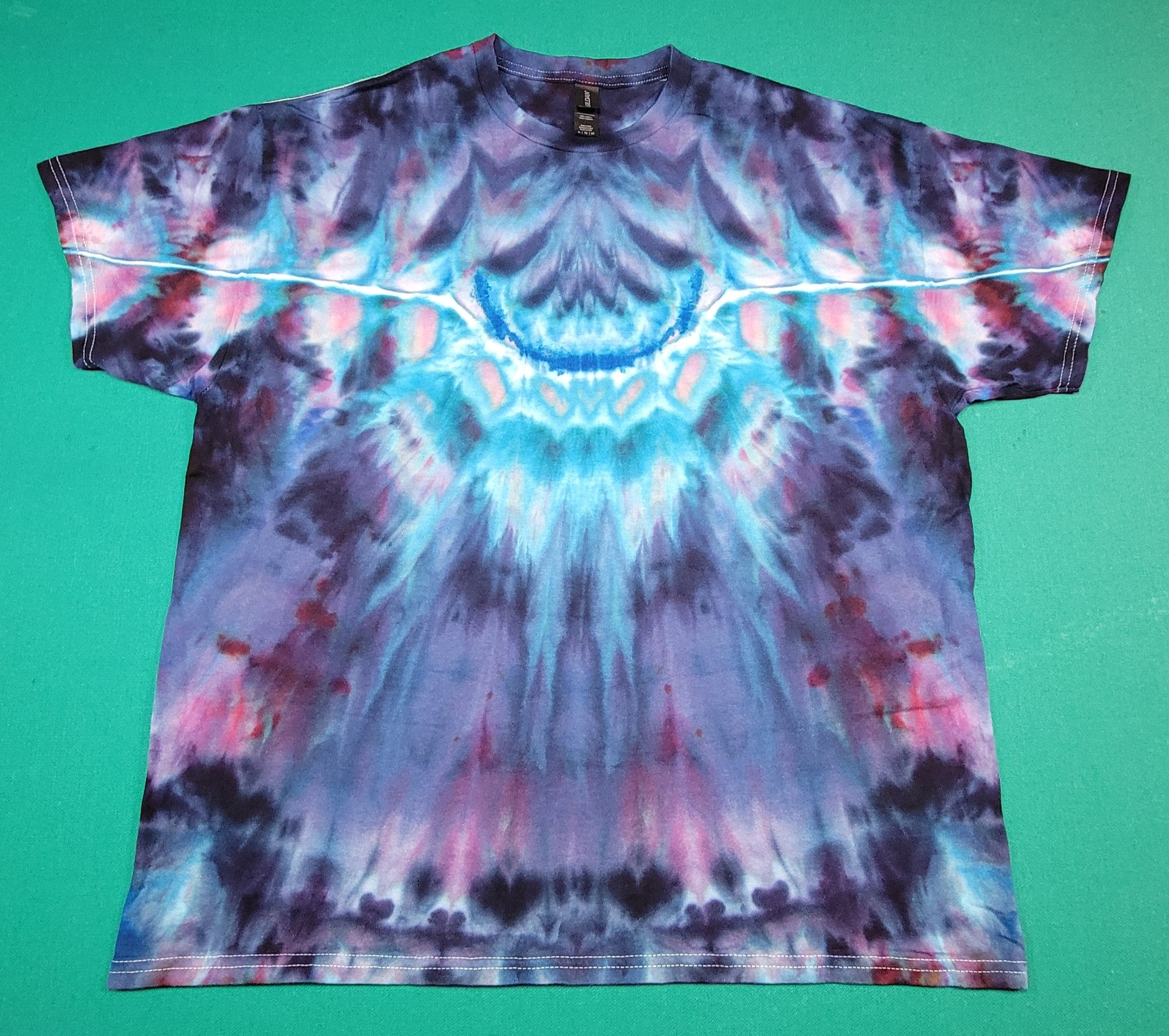 Colorful Ice Dye Purple Streak T-shirt, size XL