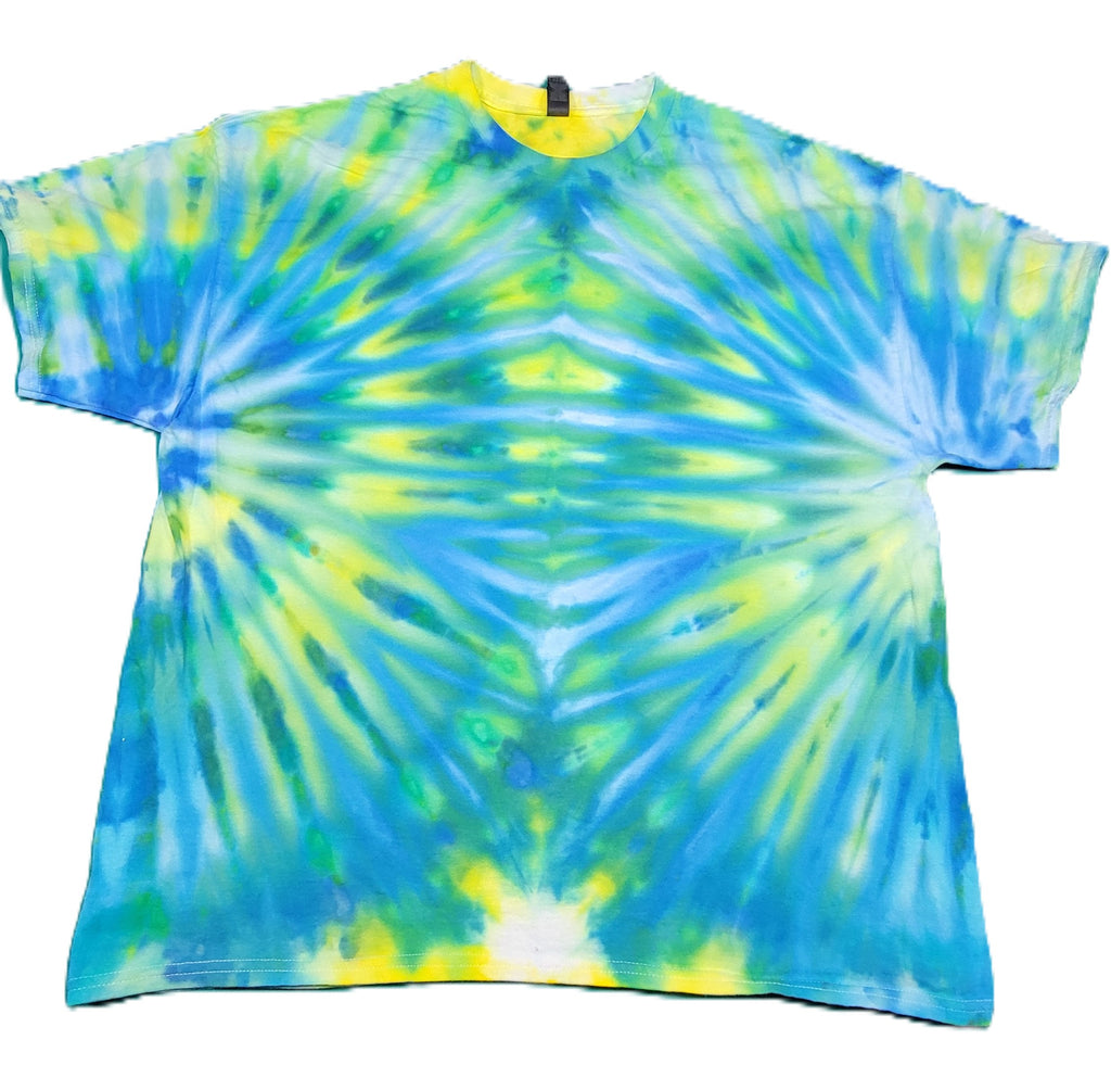 Colorful Peacock Ice Tie Dye, 2XL