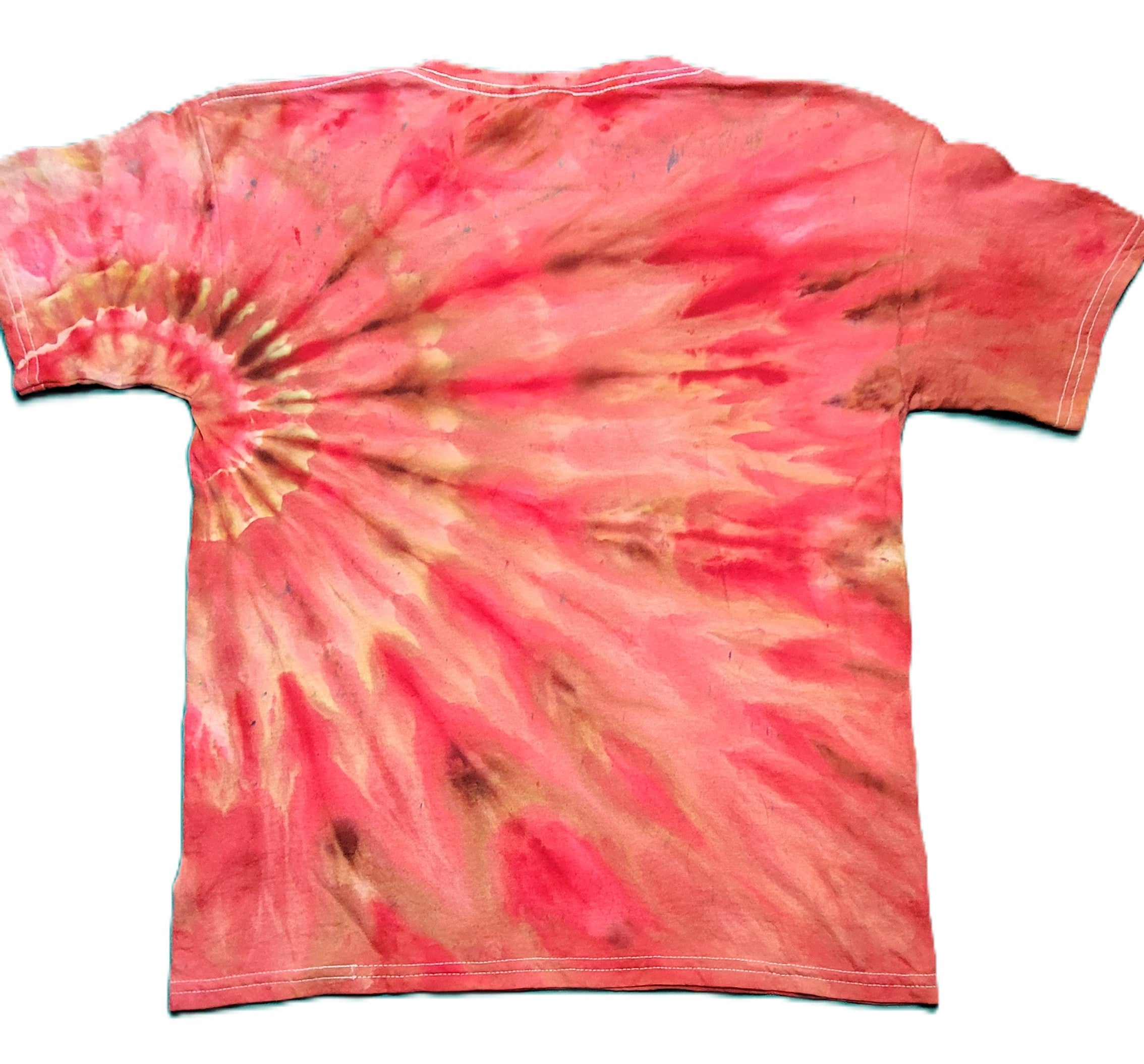 Colorful Peacock Ice Dye T-Shirt, Youth L